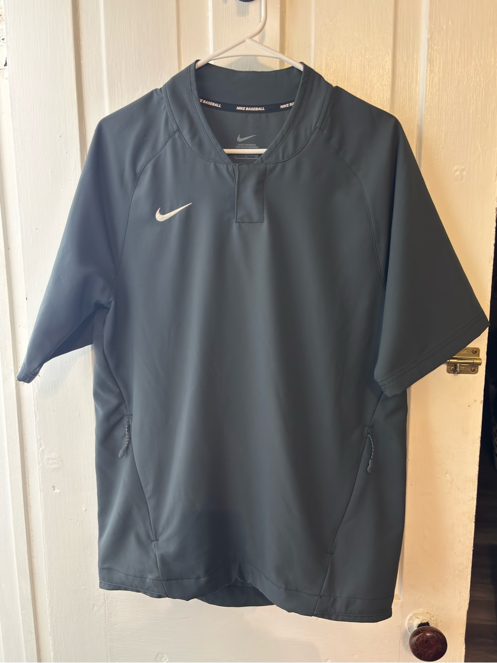 Nike Men’s Short-Sleeve Baseball Pullover - Slate Blue